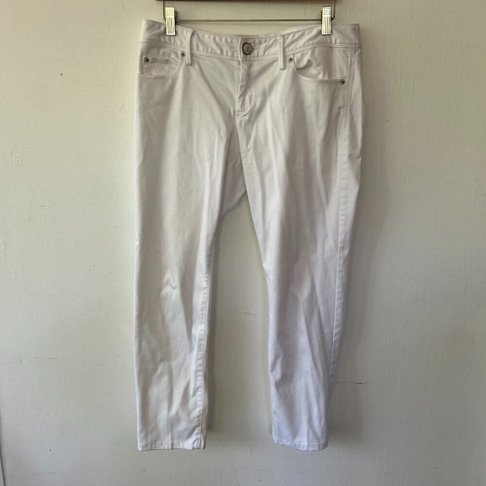 Lilly Pulitzer White Ankle Jeans Womensâ Size 10 Preppy Classic Coastal